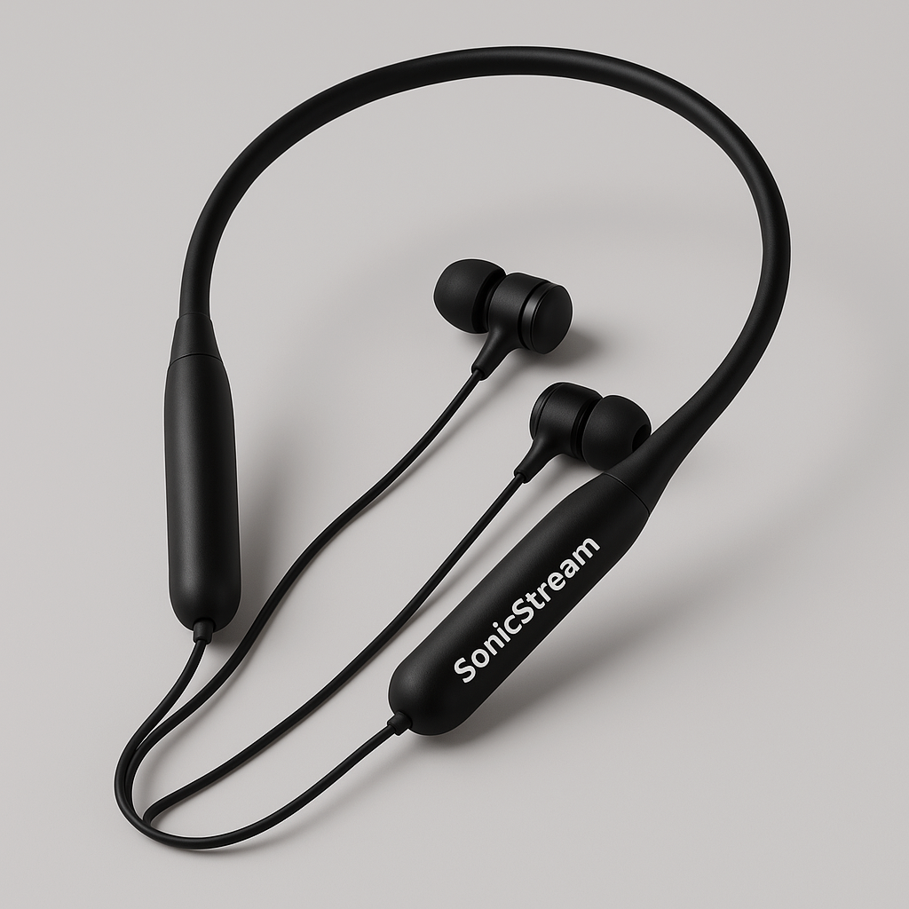 SonicStream Wireless Neckband Earphones